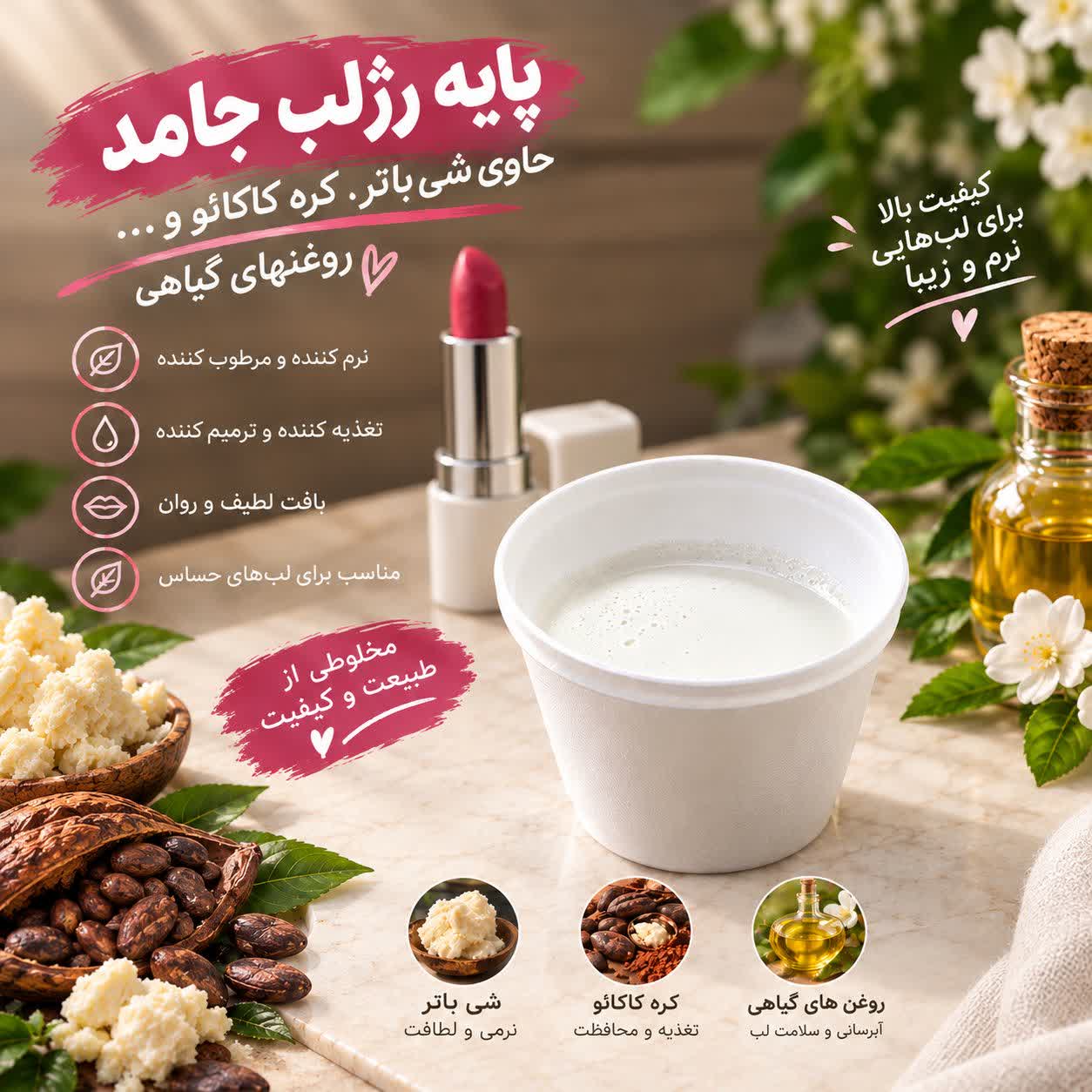 پایه رژلب جامد (شیباتر کره کاکائو)