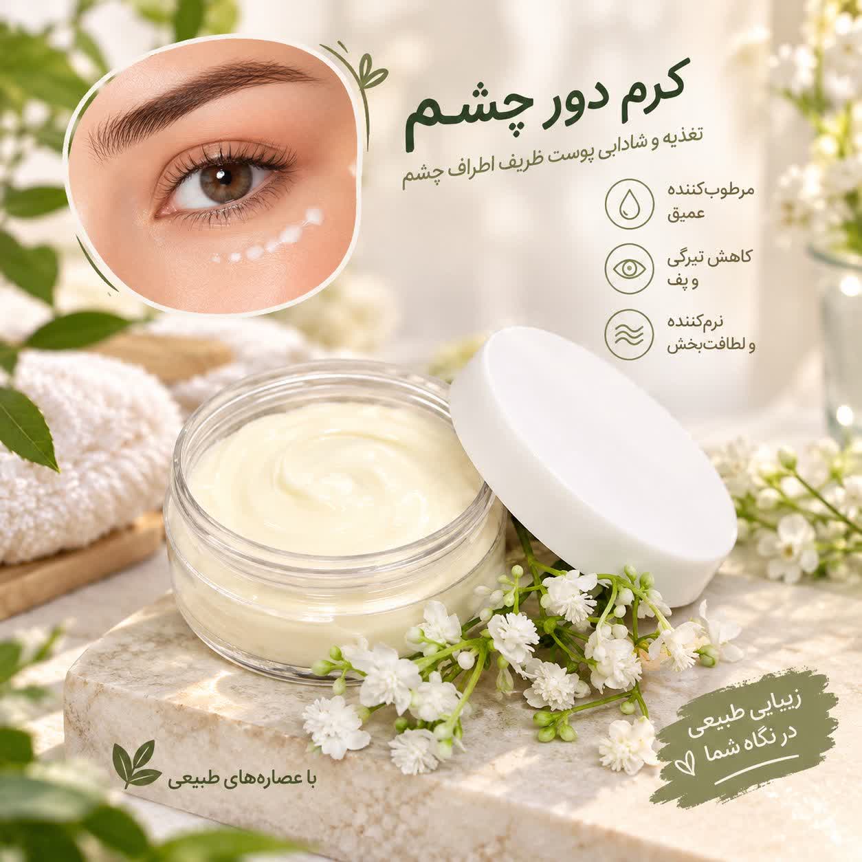 کرم دور چشم (بر پایه گلاب اعلا و طبیعی)